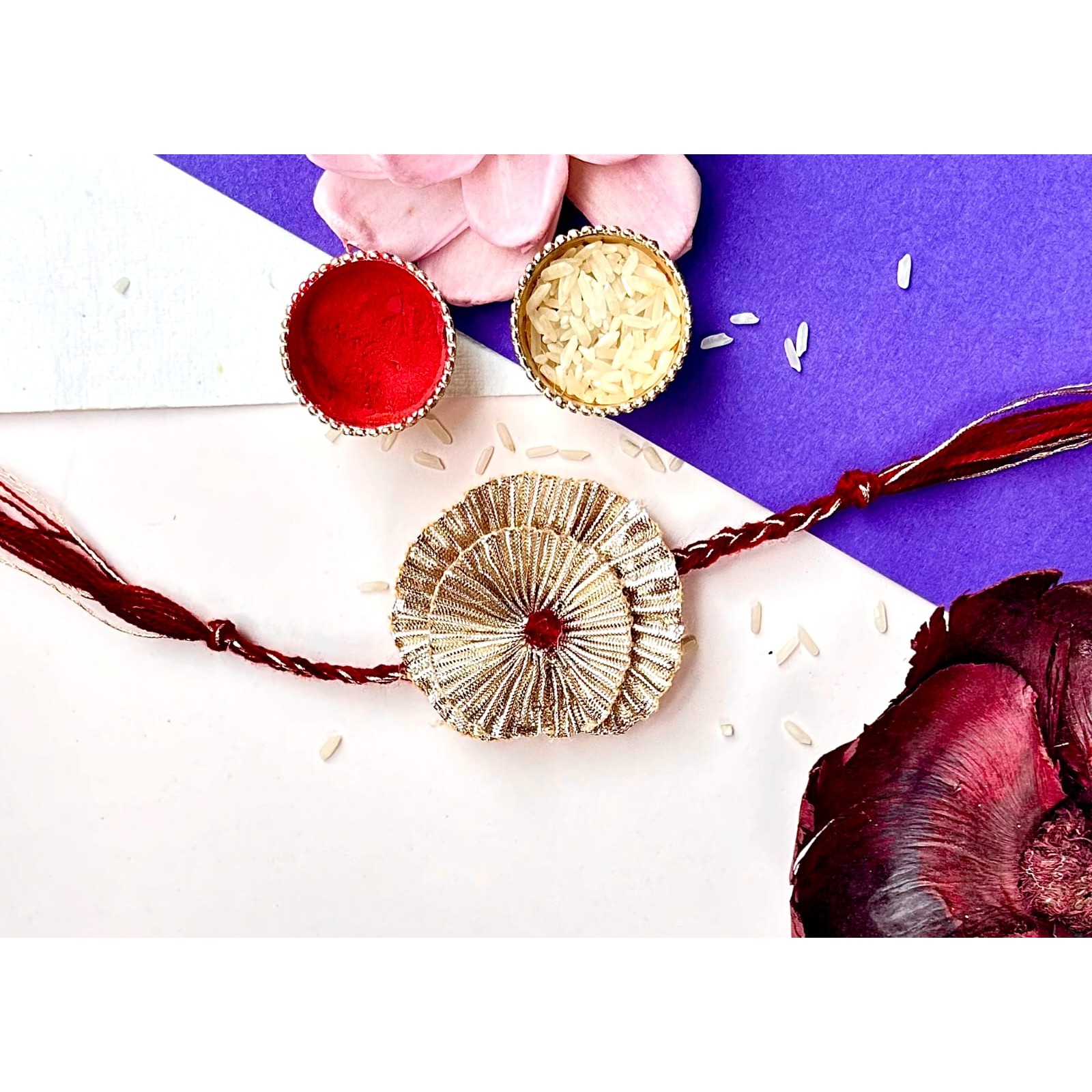 Gota Flower Rakhi