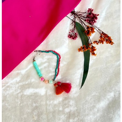 Film bead tassel braclet — handmade in India by Paws & Feet