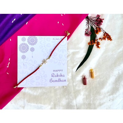 ad red flower  braclet — handmade in India by Paws & Feet