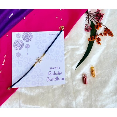 blue ad rakhi — handmade in India by Paws & Feet